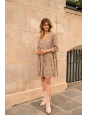 Judy Lace Dress | Taupe