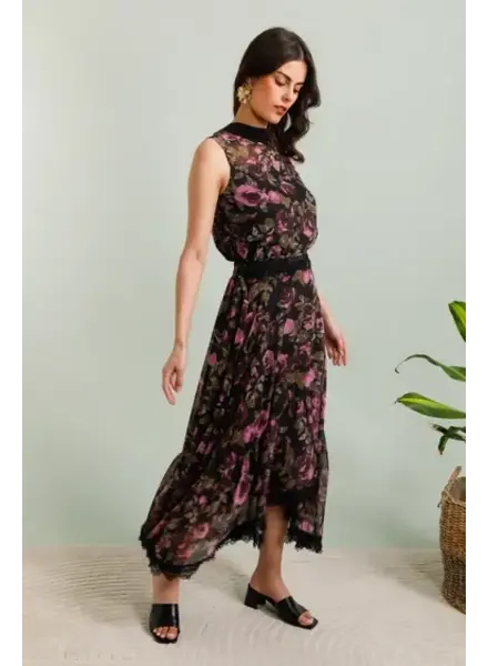Purple Roses Set | Top and Skirt