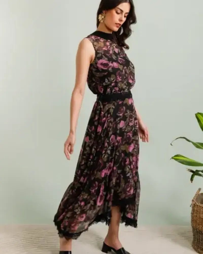 Purple Roses Set | Top and Skirt