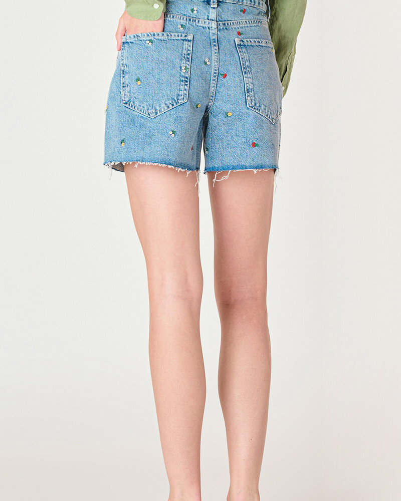 Dania Embroidered Denim Short