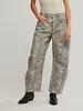Free People Good Luck Printed Barrel Jeans | Snake