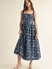 Vashti Floral Embroidered Midi Dress