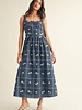 Vashti Floral Embroidered Midi Dress