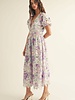Calantha Floral Lace Flare Midi Dress
