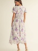 Calantha Floral Lace Flare Midi Dress