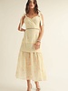 Lyra Floral Embroiderd Midi Dress | Yellow