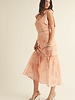 Lyra Floral Embroiderd Midi Dress | Coral