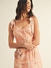 Lyra Floral Embroiderd Midi Dress | Coral