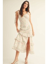 Jezebel Lace Ruffle Detail Maxi Dress