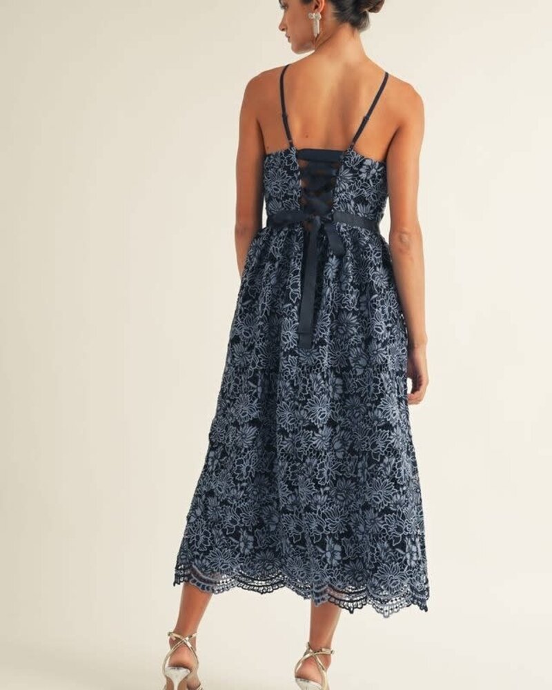 Katniss Lace Back Up Midi Dress