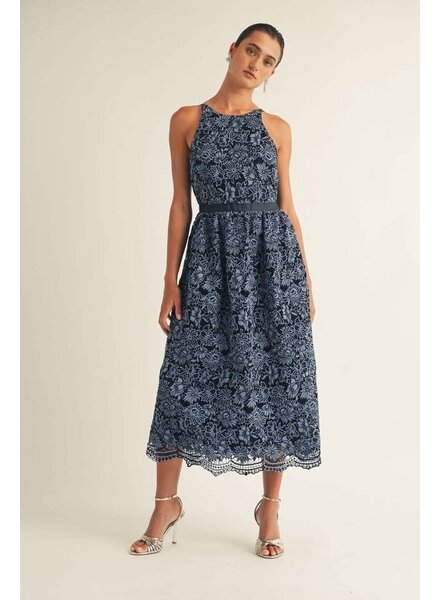 Katniss Lace Back Up Midi Dress