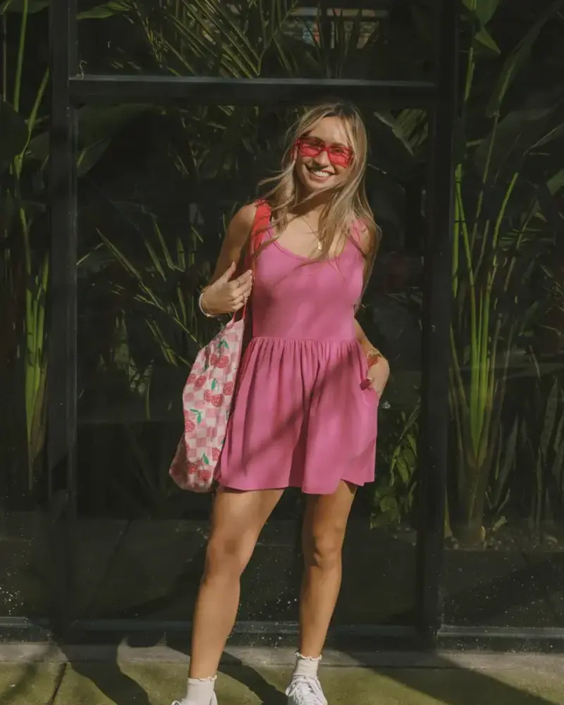Smash + Tess Camille Shorty Romper | Pink