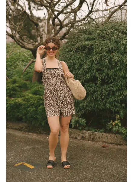Smash + Tess Shorty Romperalls | Leopard