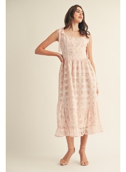 Eulalie Ruffle Bottom Midi Dress
