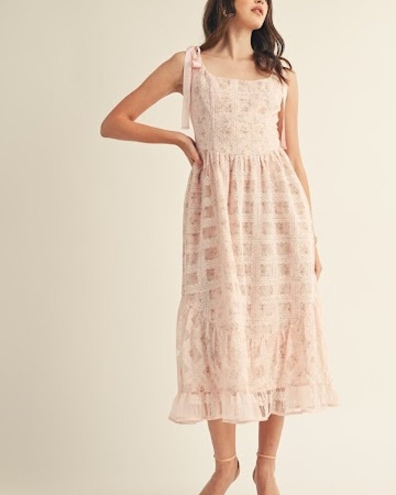Eulalie Ruffle Bottom Midi Dress