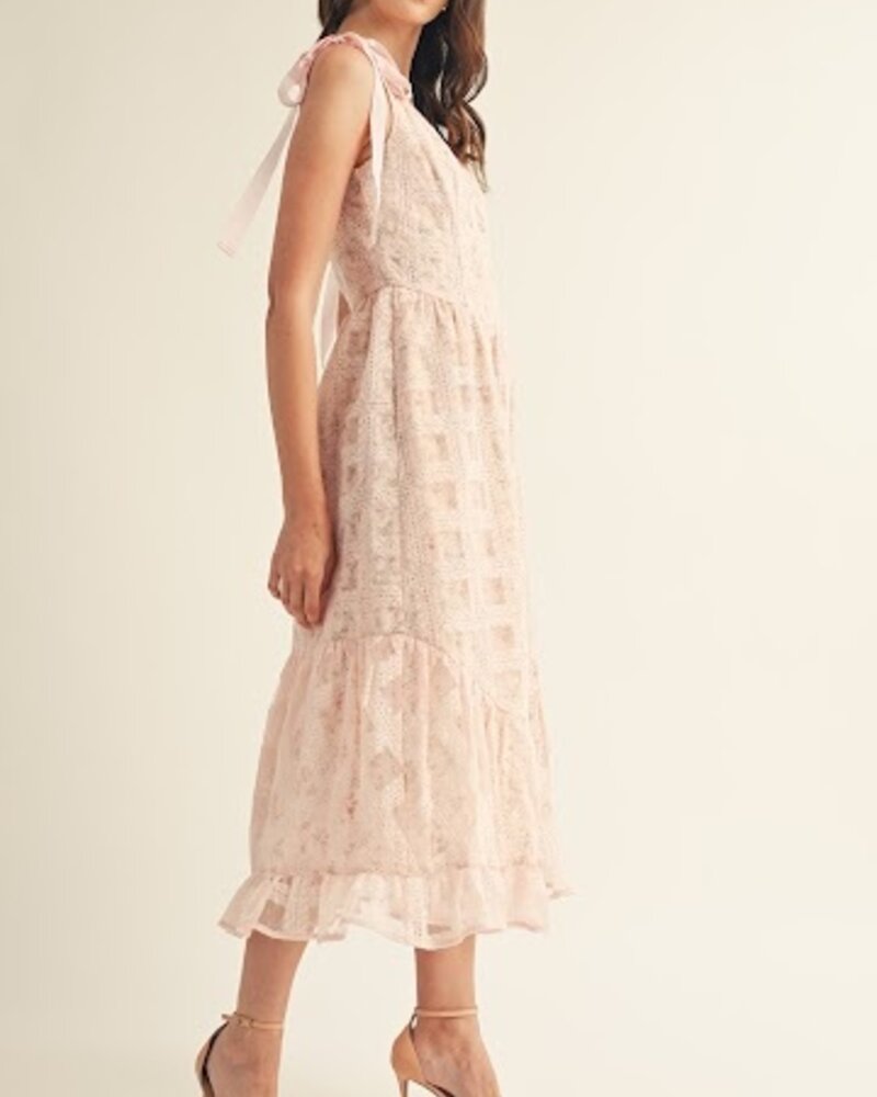 Eulalie Ruffle Bottom Midi Dress