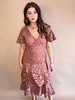 Rosette Lace Maxi Dress