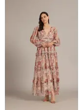 Lydia Maxi Dress | Brown Floral
