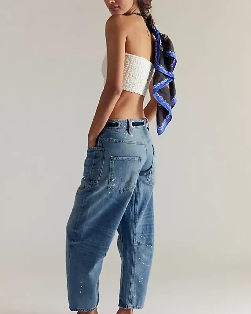 Free People Moxie Low-Slung Jeans | Endless Blue