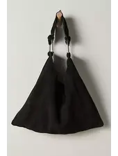 Free People Bobbi Slouch Suede Tote | Black