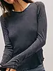 Free People Be My Baby Long-Sleeve Tee | Black