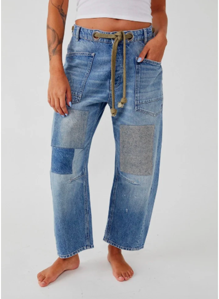 Free People Moxie Low-Slung Jeans | True Blue