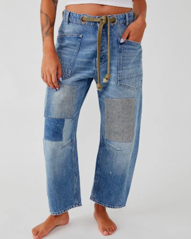 Free People Moxie Low-Slung Jeans | True Blue