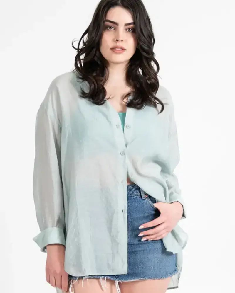 Darklin' Tie Back Blouse | Mint