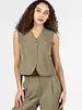 Connie Open Back Tie Vest | Olive