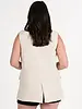 Linen Blend One Button Vest