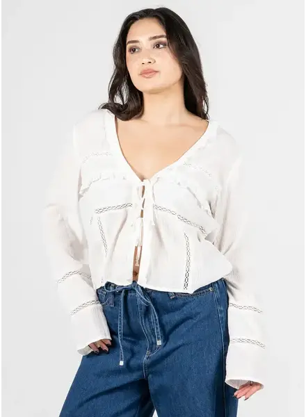 Tie Front Boho Blouse