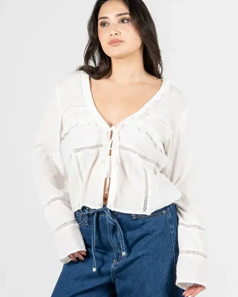 Tie Front Boho Blouse