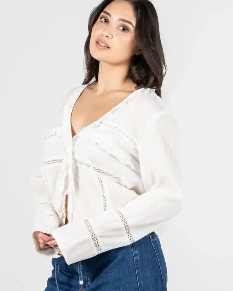 Tie Front Boho Blouse