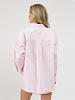 Poplin Button Up | Pink/White