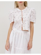 Poplin Tie Up Top | Polka Dot