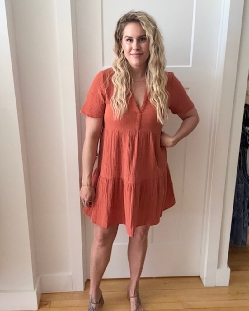 Alena Sunset Dress | Rust