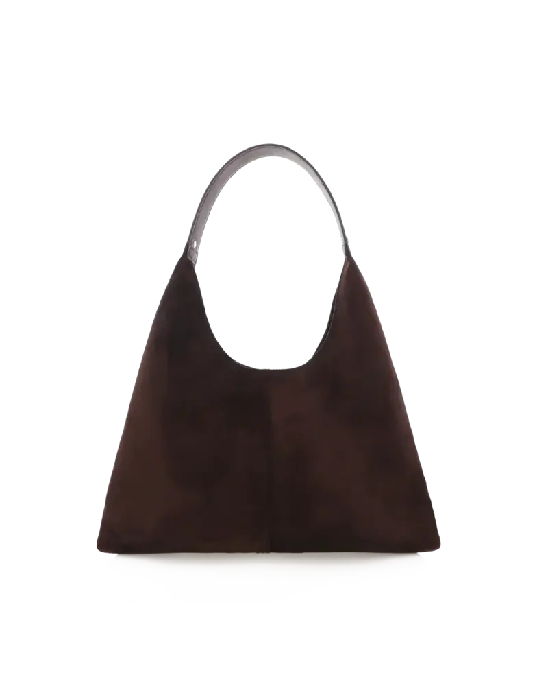 Tammy Shoulder Bag | Chocolate Suede