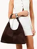 Tammy Shoulder Bag | Chocolate Suede