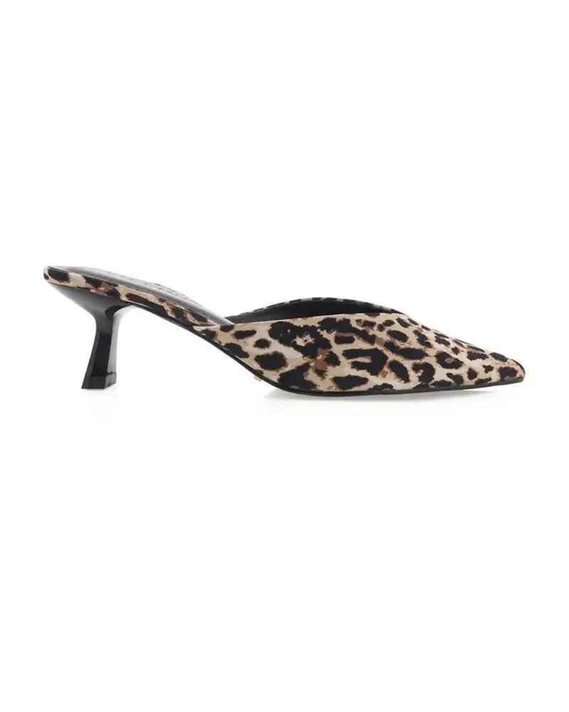 Adele Mule Pump | Satin Leopard
