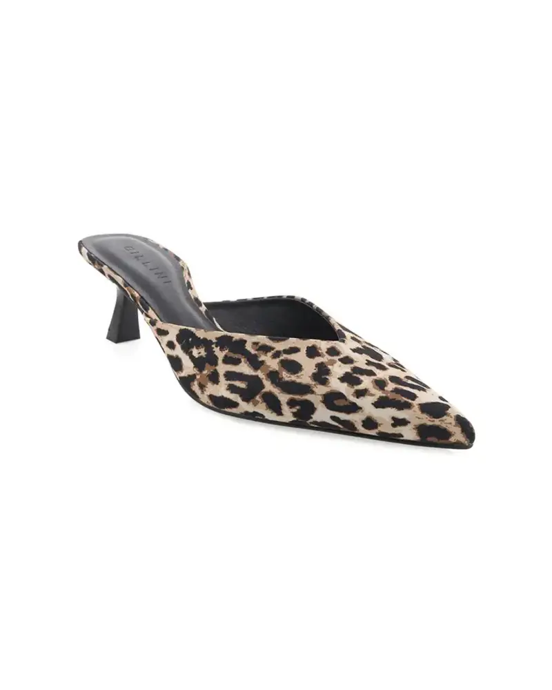 Adele Mule Pump | Satin Leopard