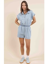 Good Luck Denim Romper