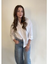 Free People Poplin Button Up | White