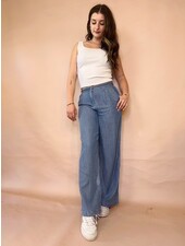 Chambray Wide Leg Pant