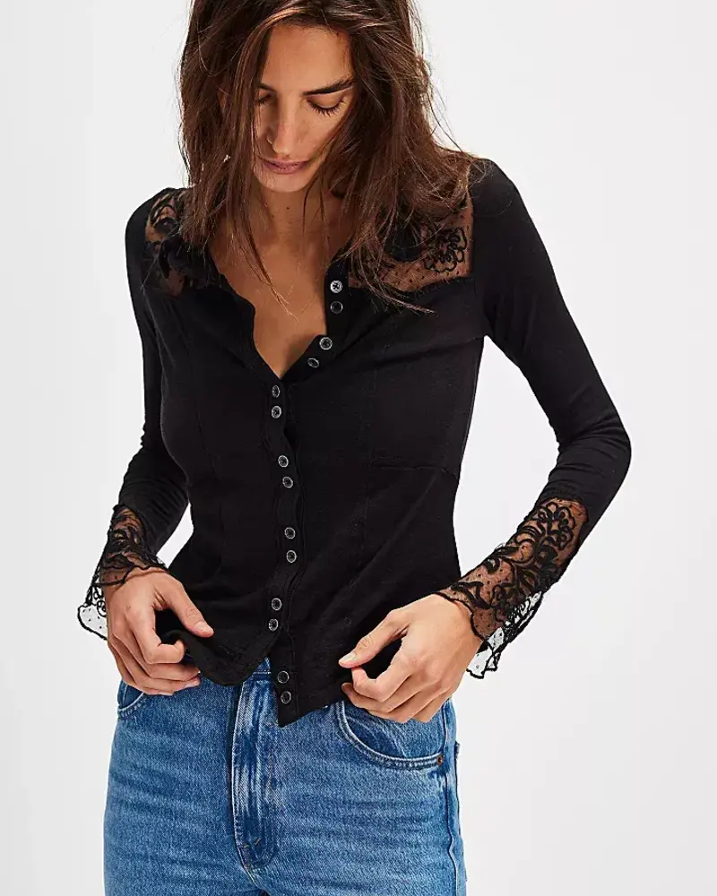 Free People Rosebud Cuff | Black