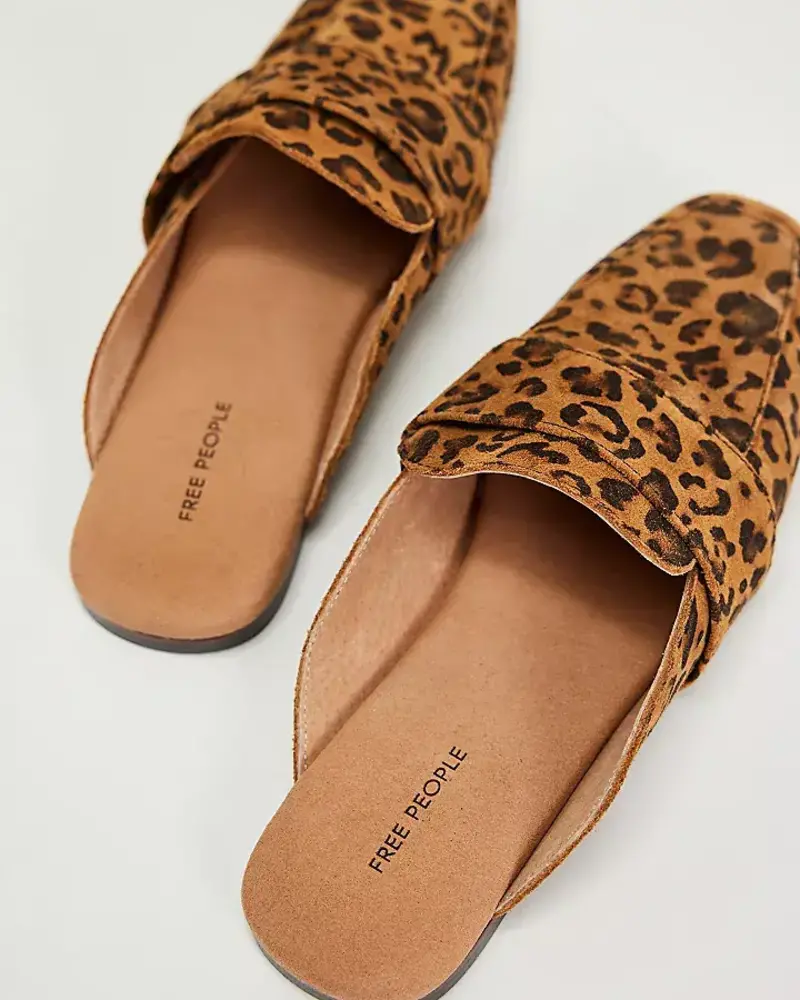 Free People At Ease Embossed Loafers | Leopard Suede