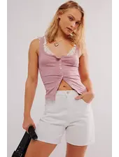 Free People End Game Pointelle Tank | Mauve
