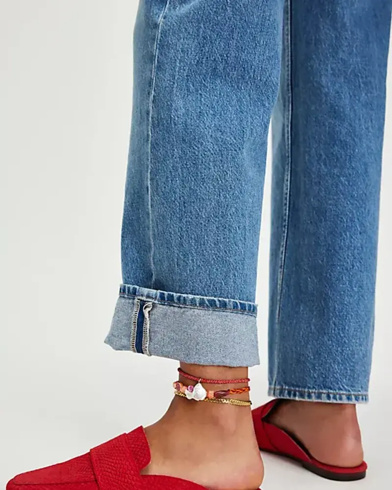 Free People At Ease Embossed Loafers | Red Suede