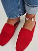 Free People At Ease Embossed Loafers | Red Suede