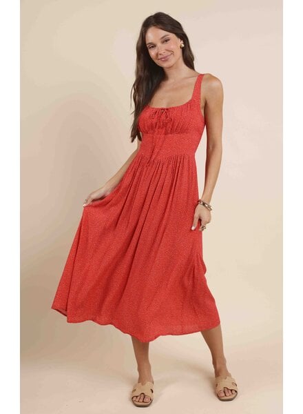 Nina Milkmaid Midi Dress