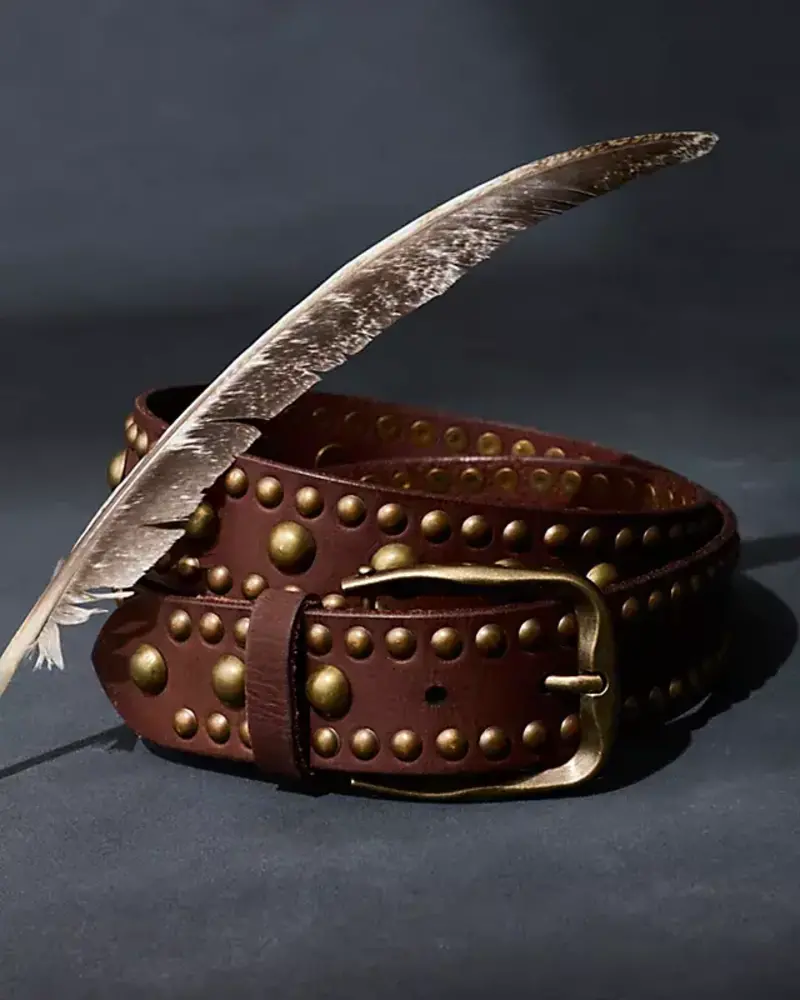 Free People Sola Stud Belt | Cognac